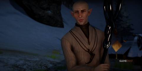 Solas leads the Inquisition out of Haven in Dragon Age Inquisition