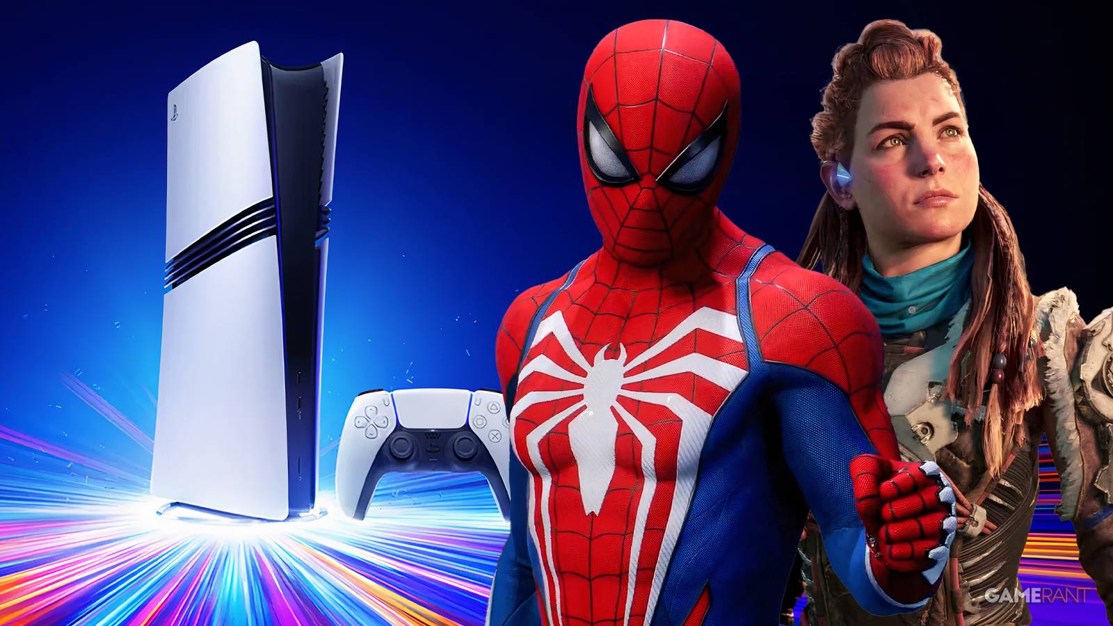 Spider-Man and Aloy with PS5 Pro