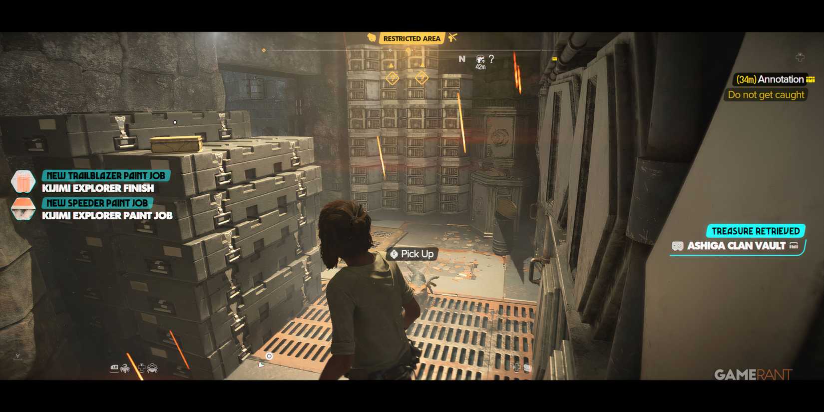 the rewards for looting the ashiga clan vault in star wars outlaws.