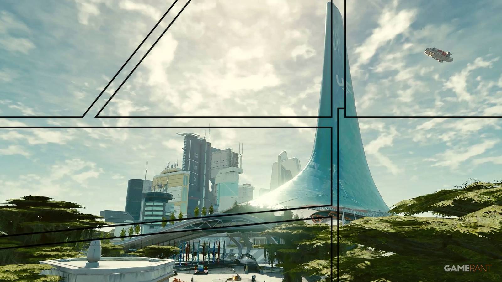 starfield with comic book layout overlay