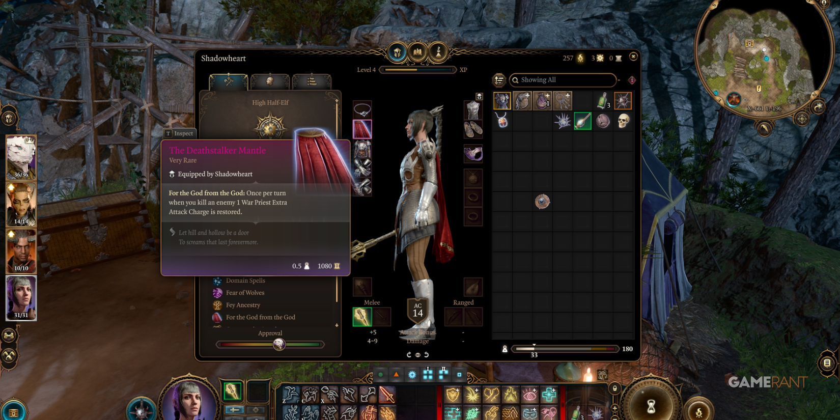 The Deathstalker Mantle, a rare cloak restoring attack charges, enhances gameplay in this Baldur's Gate 3 armor mod