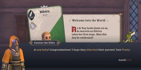 a new baby in the elder scrolls castles.