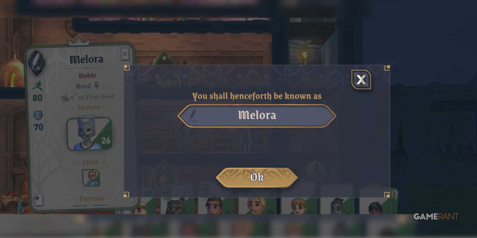 renaming a character in the elder scrolls castles.