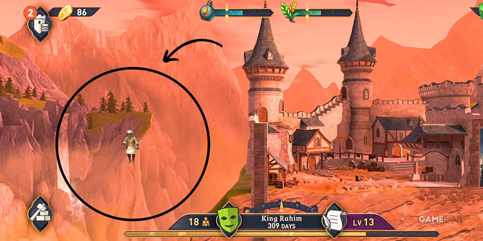 exiling characters in the elder scrolls castles.