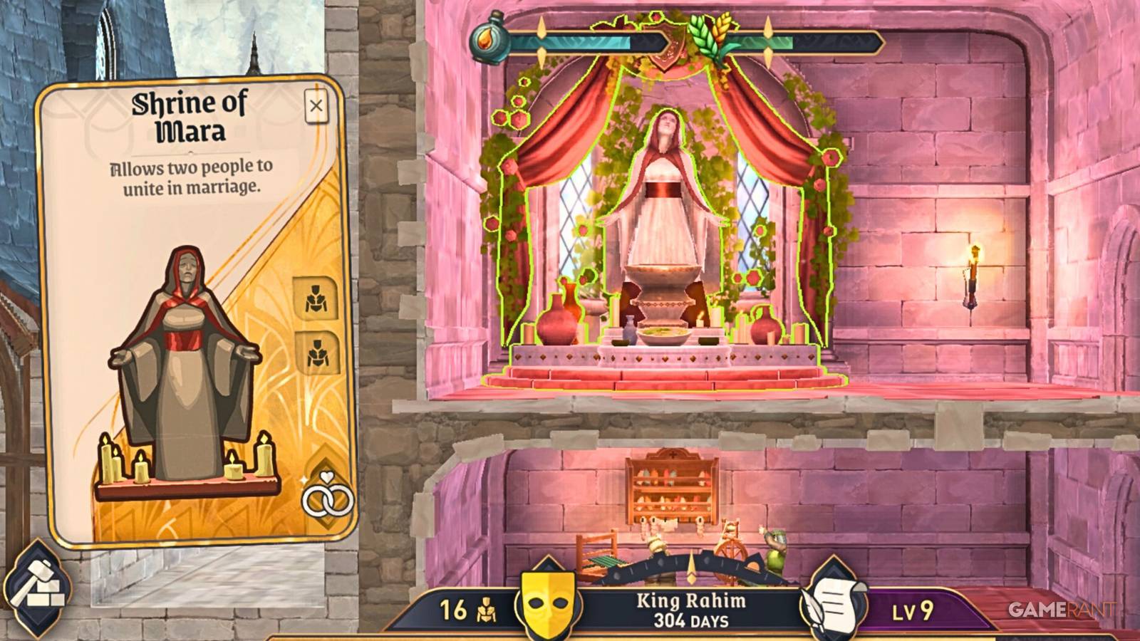 the shrine of mara in the elder scrolls castles.