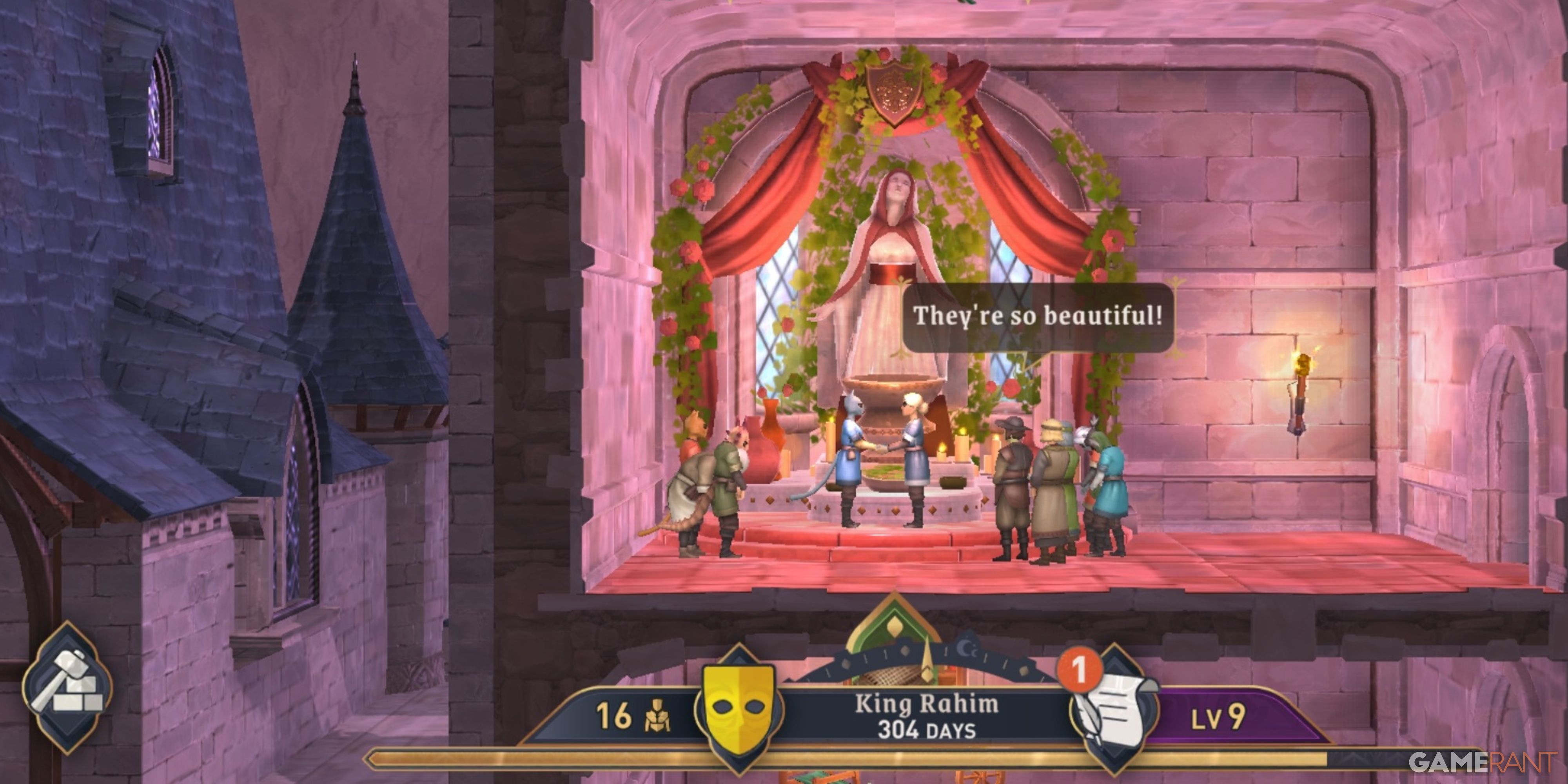 marriage ceremony in the castles of the elder scrolls.