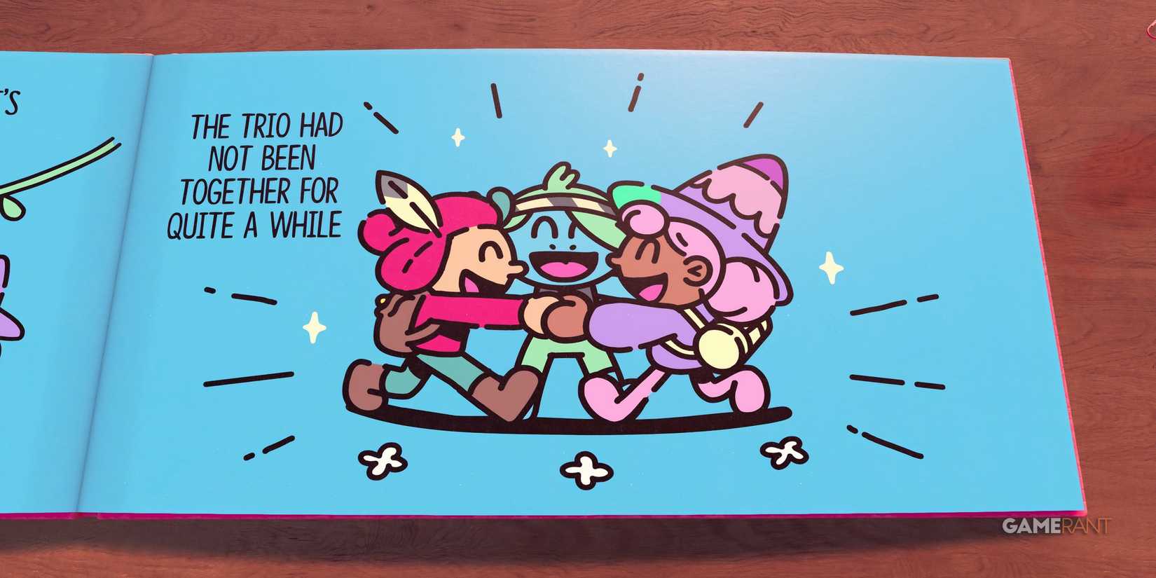 the plucky squire blue book background