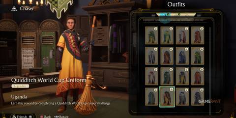 Uganda bold red and yellow, praised as one of the best uniforms in Quidditch Champions