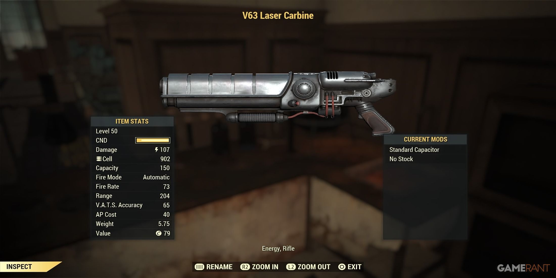 V63 Laser Carbine in Fallout 76