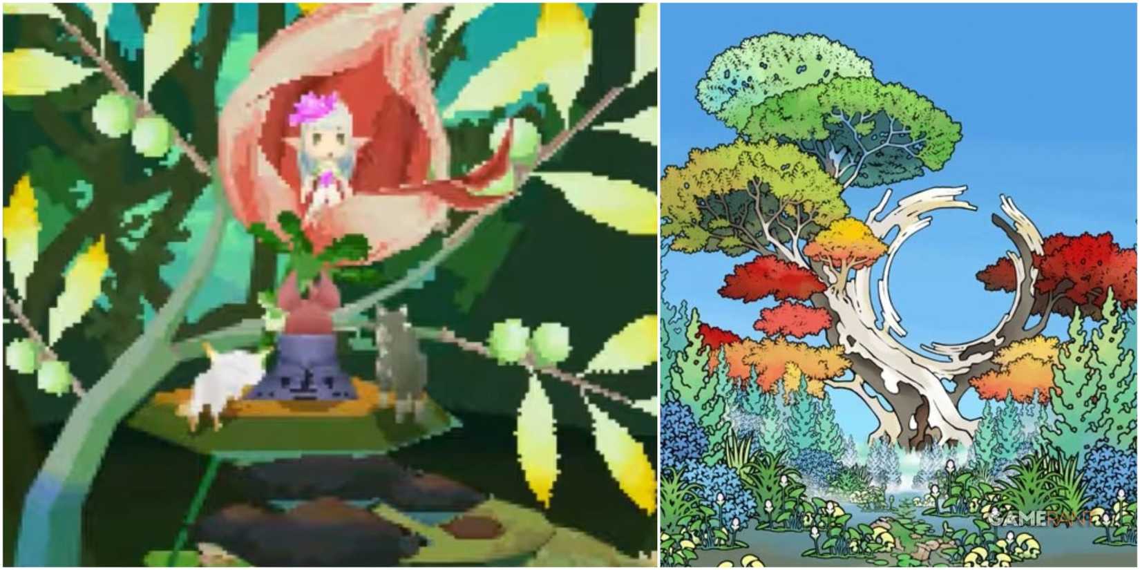 A Collage Of Stills & Key Art Of Queen Arbor From Final Fantasy IV Heroes Of Light