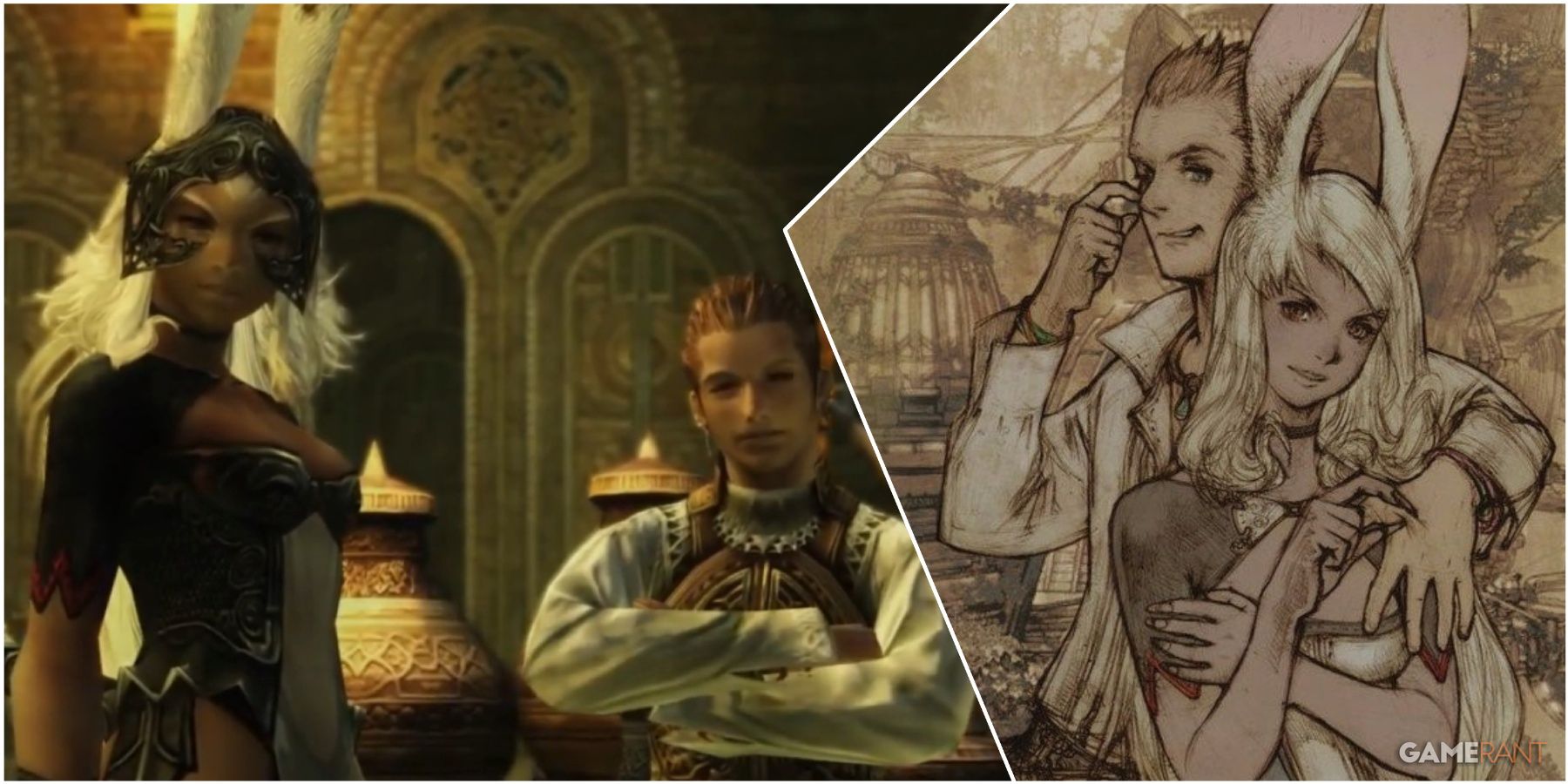 A Collage Showing Game Stills & Key Art Of Fran From Final Fantasy XII