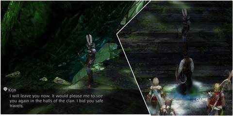 A Collage Showing Game Stills Of Krjn From Final Fantasy XII