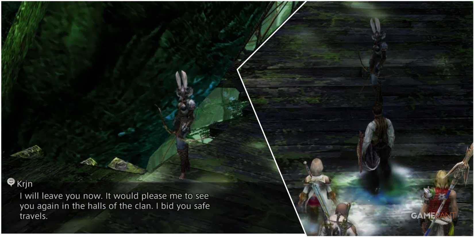 A Collage Showing Game Stills Of Krjn From Final Fantasy XII