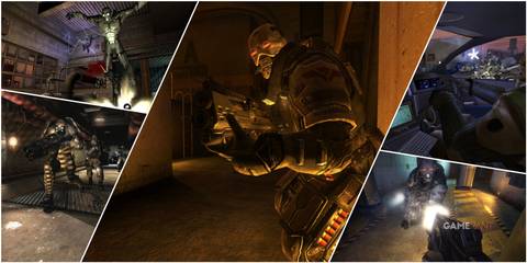 A Collage Showing Key Frames Of Enemies From F.E.A.R & F.E.A.R 2
