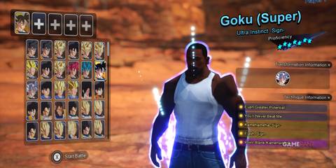 A mod that adds CJ in Dragon Ball Sparking Zero