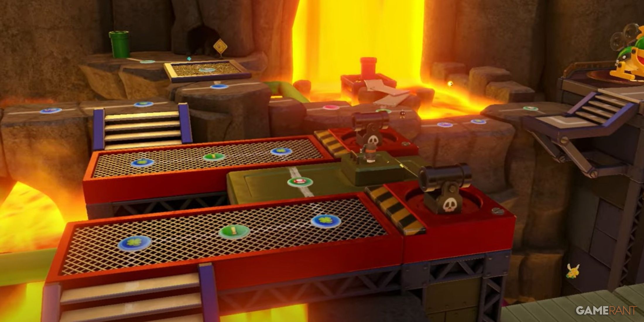 bowsers keep area with cannons