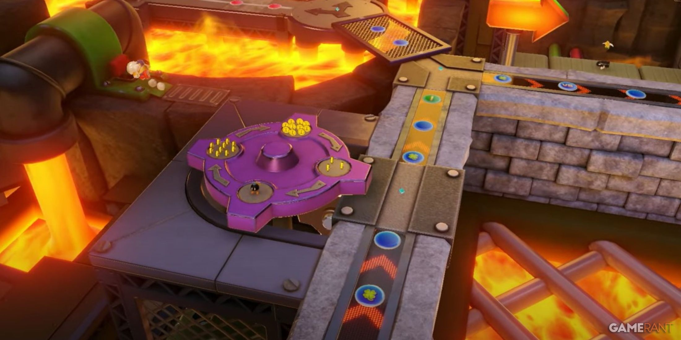 bowsers keep area with coin wheel