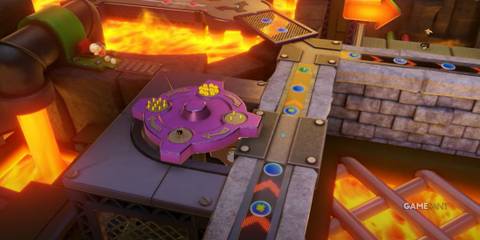 bowsers keep area with coin wheel