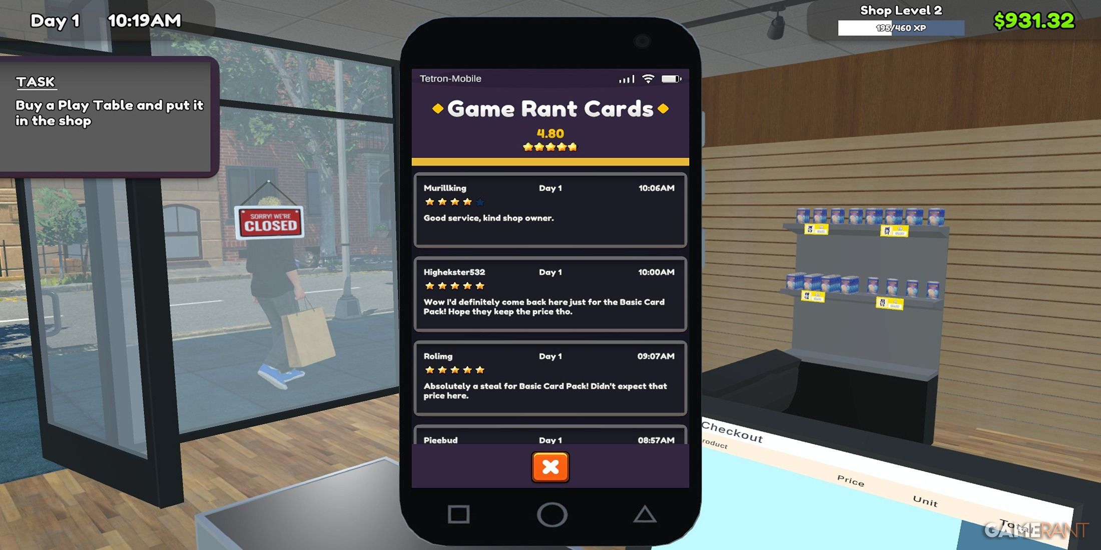 How Reviews Work In TCG Card Shop Simulator (And Do They Matter?)