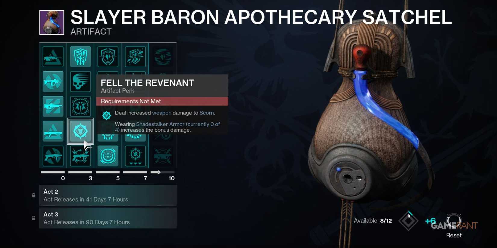 Destiny 2 Revenant Fell The Revenant Artifact Perk