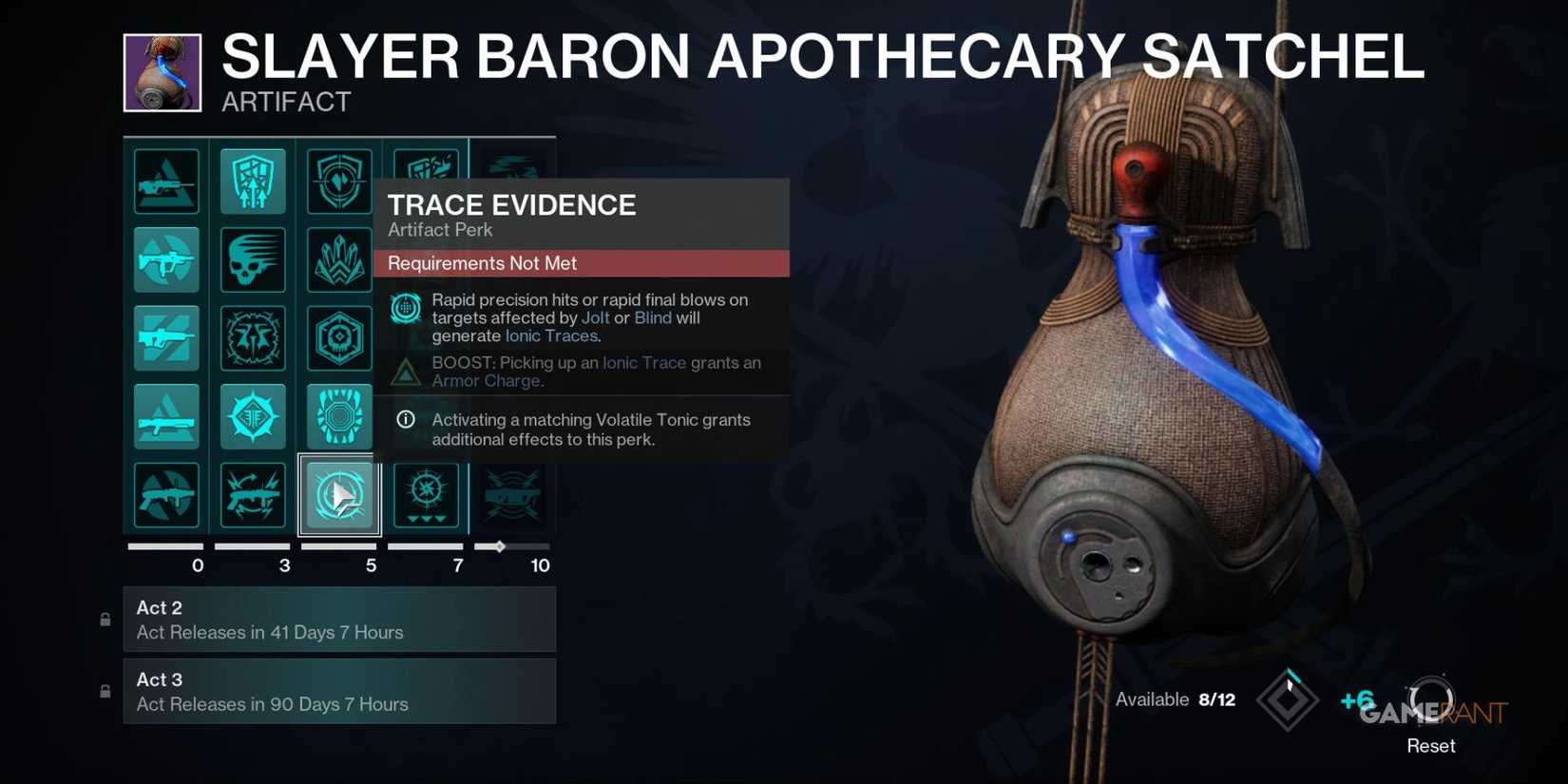 Destiny 2 Revenant Trace Evidence Artifact Perk