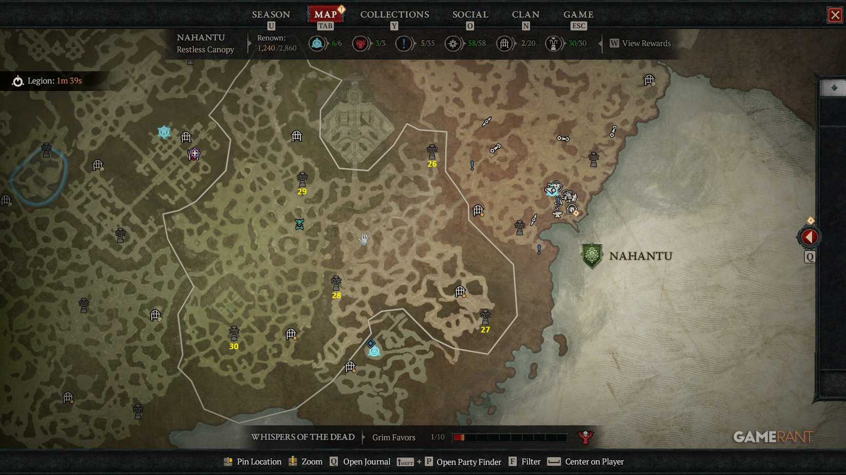 diablo 4 vessel of hatred tenets restless canopy map