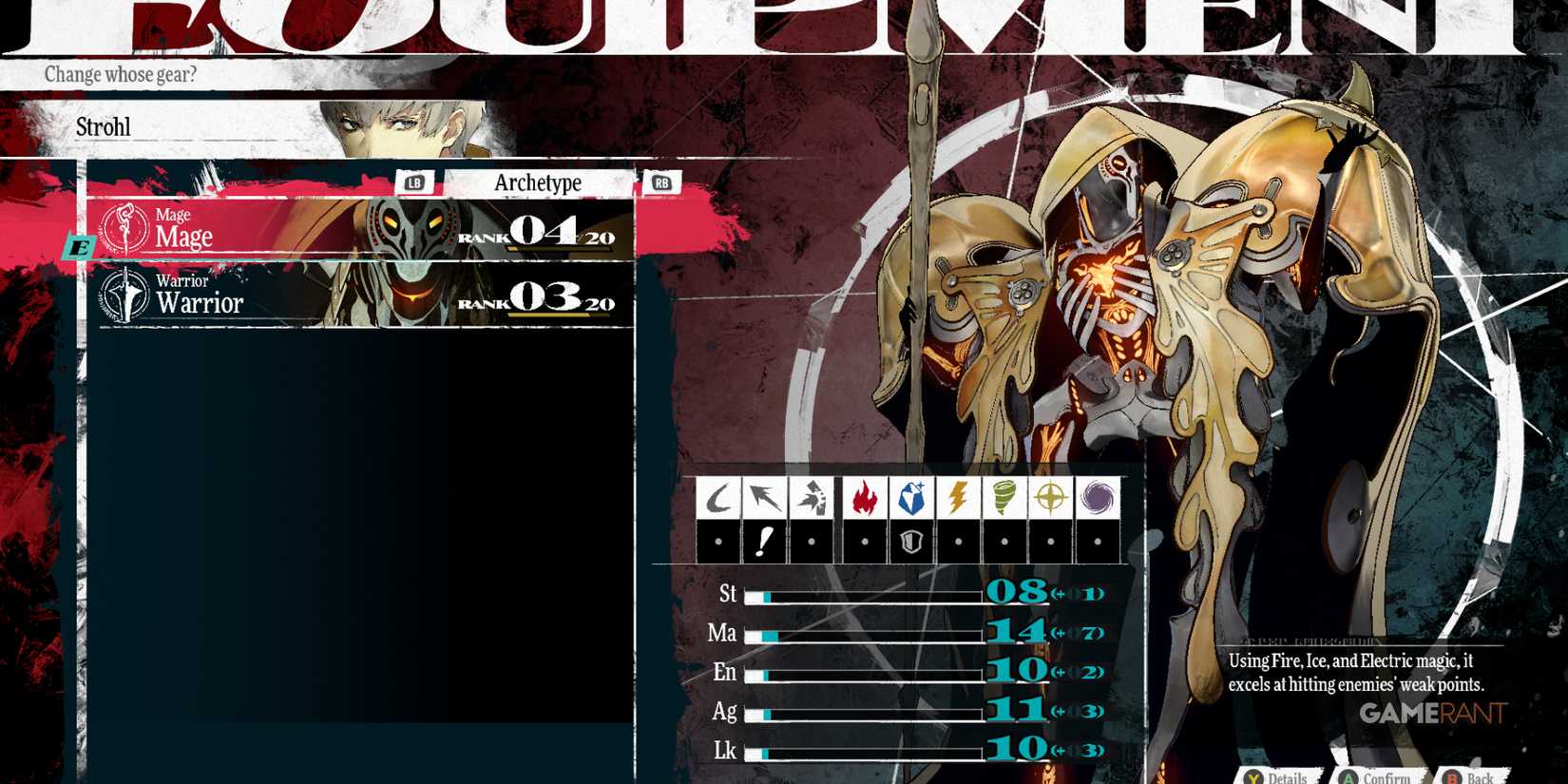 Differents Archetypes in metaphor refantazio