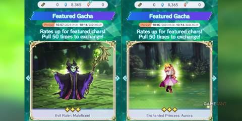the featured banners in disney pixel rpg.