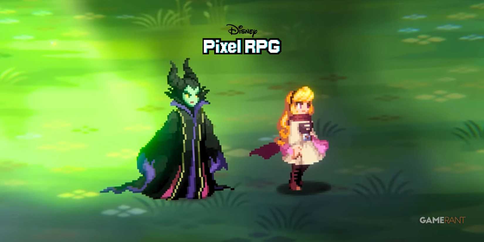 maleficent and aurora in disney pixel rpg.