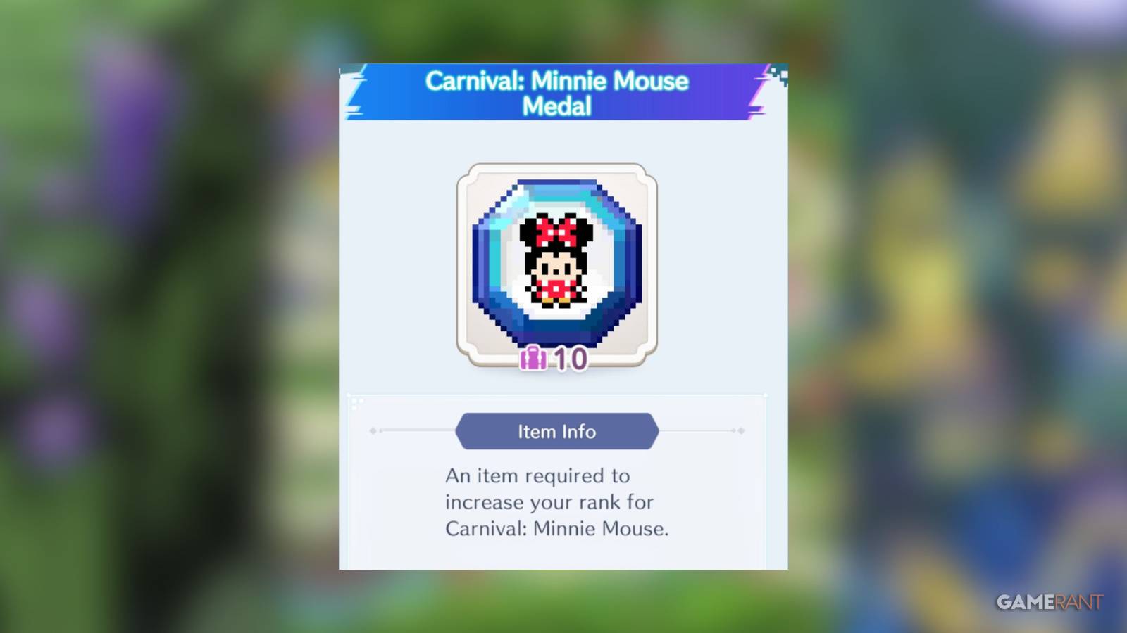 a medal in disney pixel rpg.