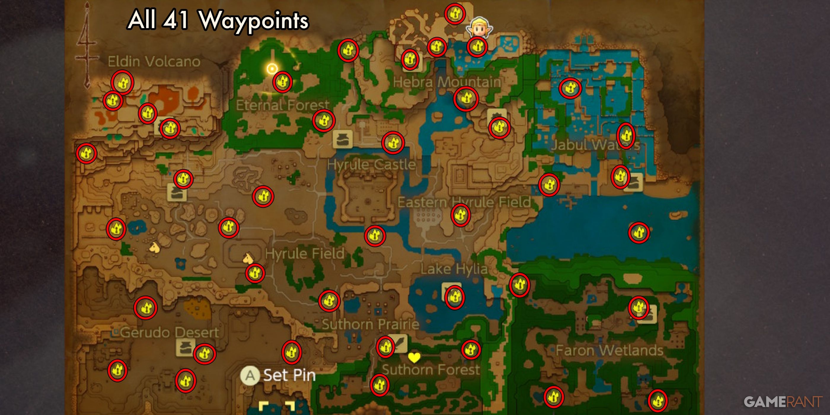 Every Fast-Travel Waypoint in Zelda: Echoes of Wisdom