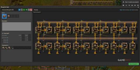 Showcasing the destroy blueprint option in Factorio