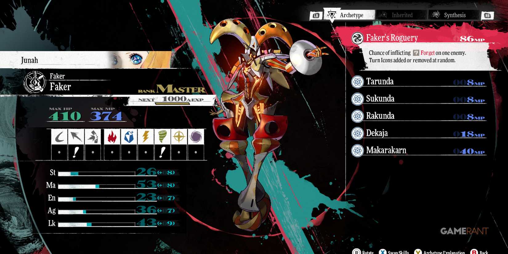 Faker, one of the best archetypes for Junah in Metaphor ReFantazio-1