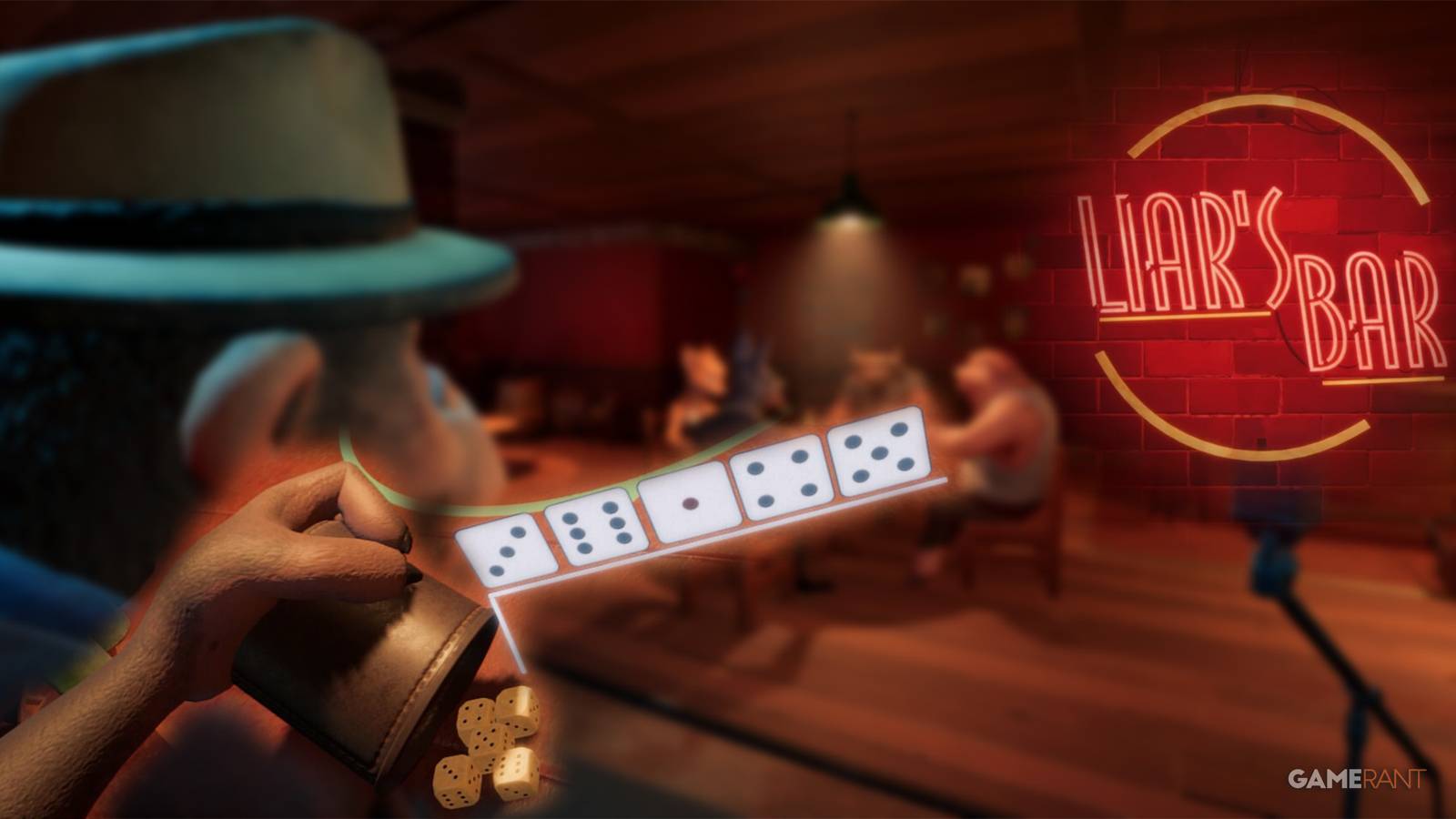 featured image, how to play liar's dice in liar's bar