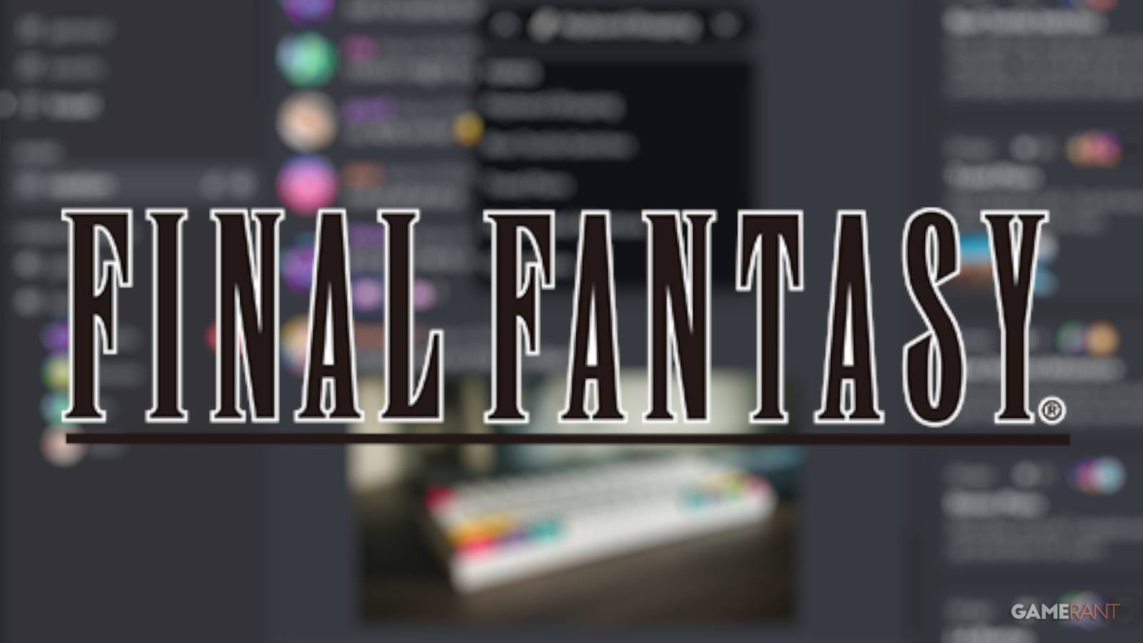 discord screen blurred with final fantasy logo