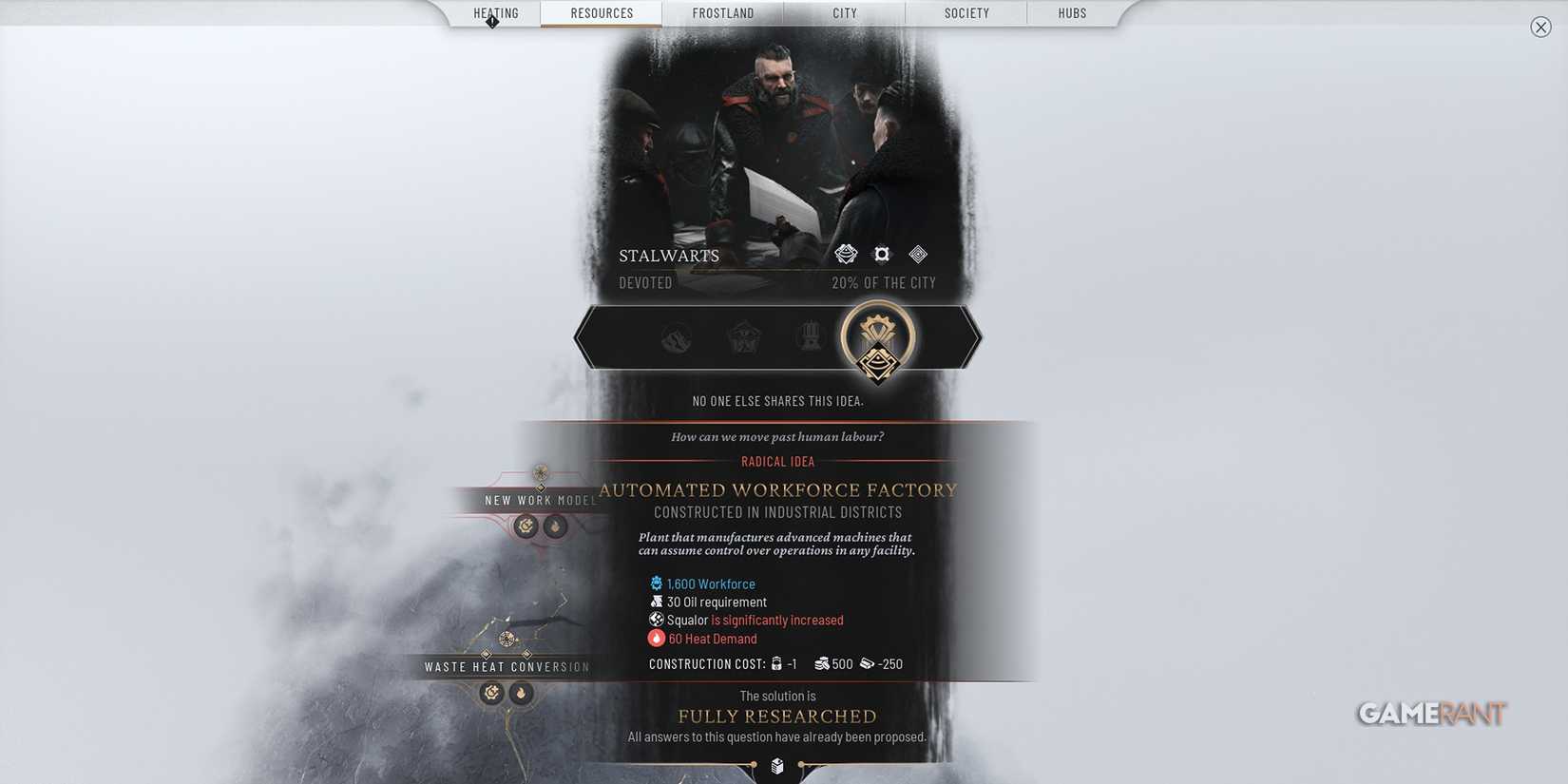 Frostpunk 2 - Automated Workforce Factory