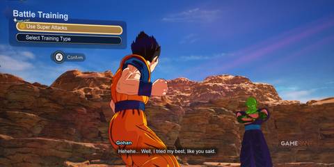 Gohan trains with Piccolo in Sparking! Zero