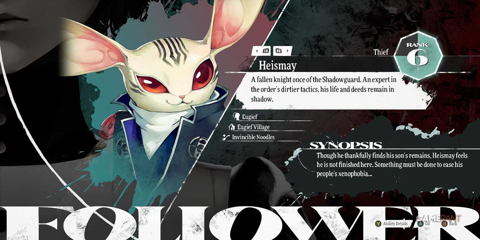 Heismay in Metaphor ReFantazio, a former knight striving to resolve his village's xenophobia