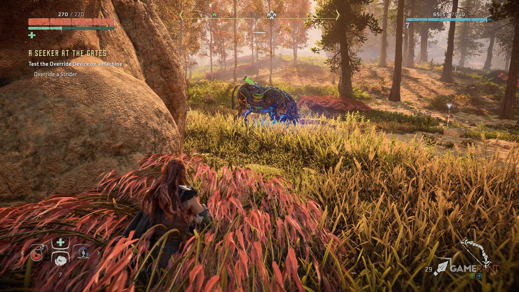 horizon zero dawn remastered a seeker at the gates aloy hiding