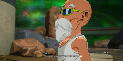 In Dragon Ball Sparking Zero's What if, Master Roshi prepares to face the mighty Jiren