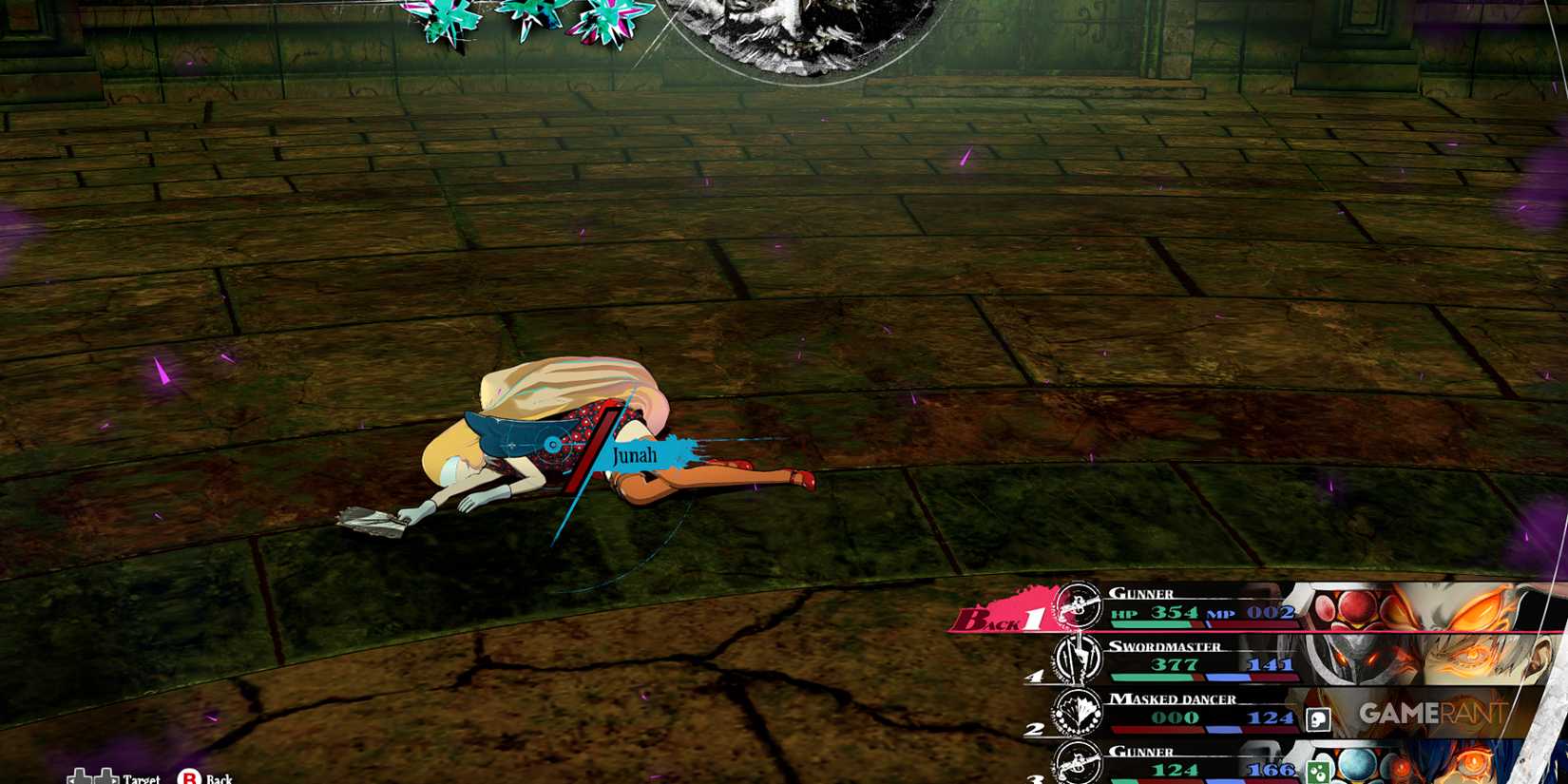 Junah is knocked out during combat in Metaphor ReFantazio dungeon
