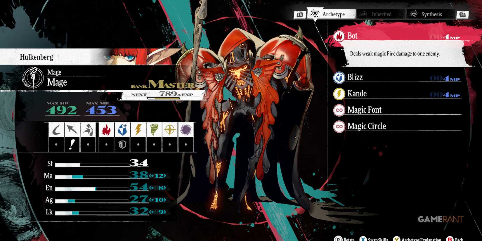 Mage - one of the best archetypes for Hulkenberg in Metaphor ReFantazio