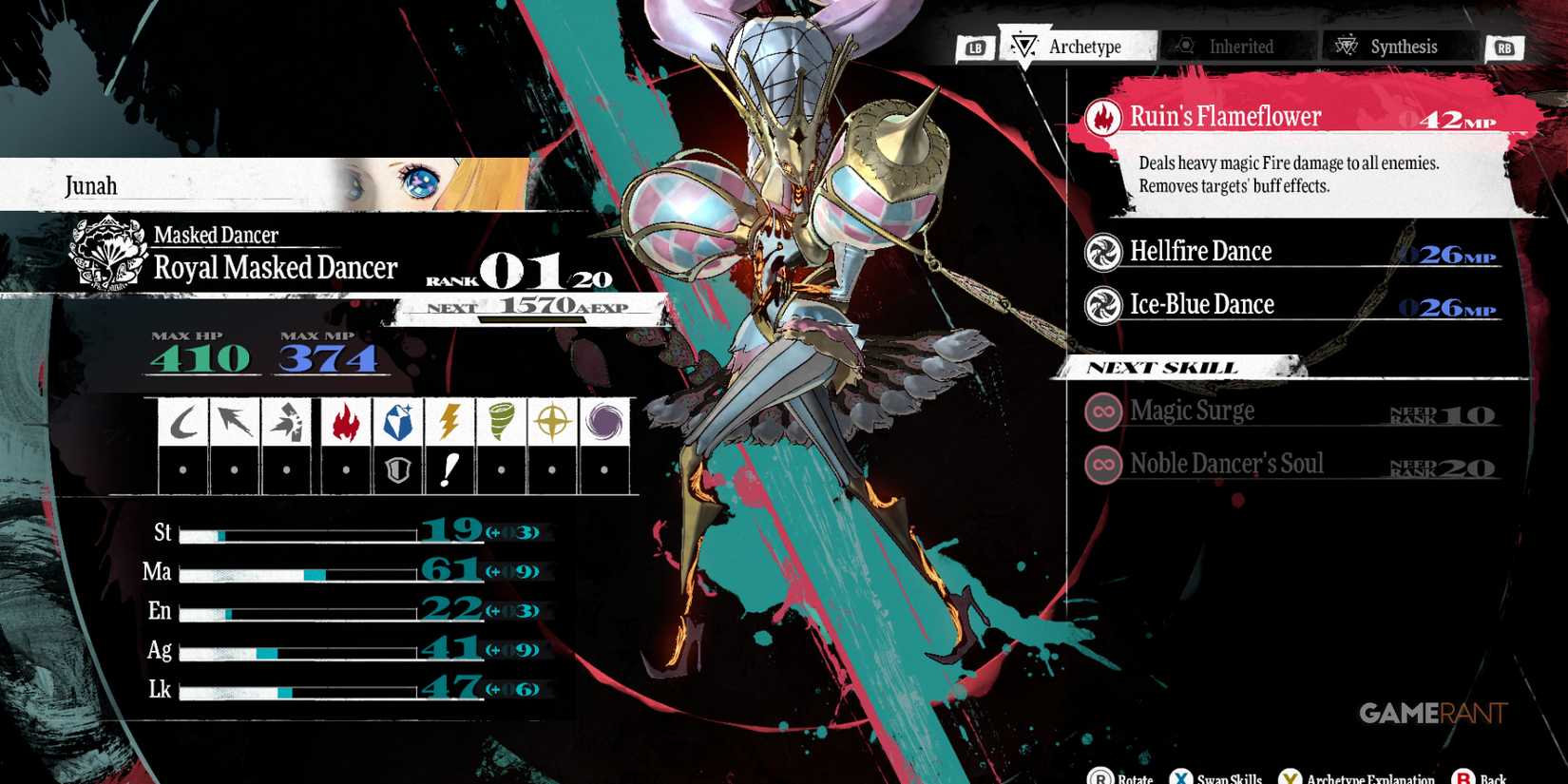 Masked Dancer, one of the best archetypes for Junah in Metaphor ReFantazio-1