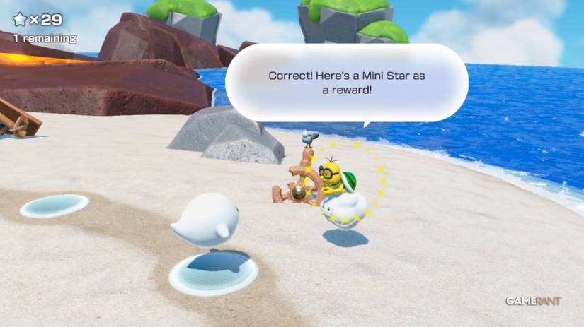 mini star reward lakitu goomba lagoon