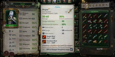 Warhammer 40K: Rogue Trader - 10 Best Two-Handed Ranged Weapons Stats for sniper rifle Stupor