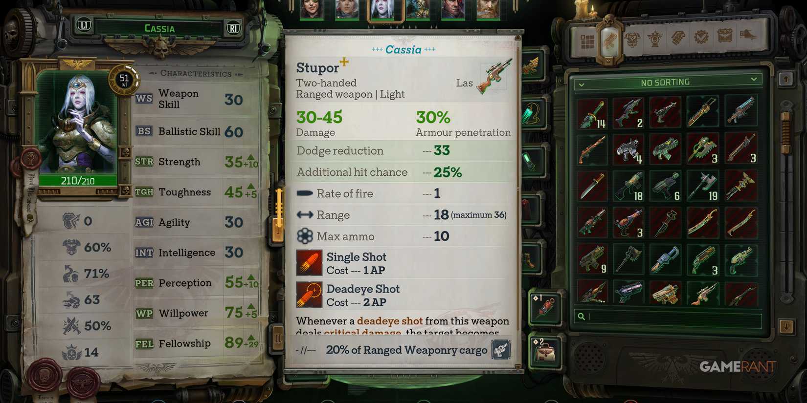 Warhammer 40K: Rogue Trader - 10 Best Two-Handed Ranged Weapons Stats for sniper rifle Stupor
