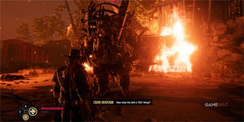 7 Best Games in the Weird West Genre, Ranked PLayer fights of a large enemy