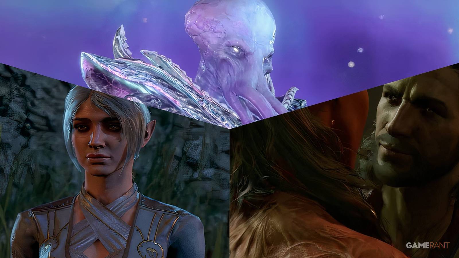 Gale as a Mind Flayer and God, Karlach and Gale as romantic partners, Shadowheart who lives with her parents