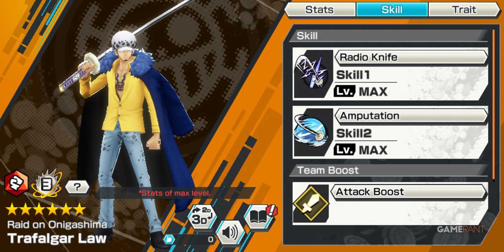 One Piece Bounty Rush Trafalgar Law Skills