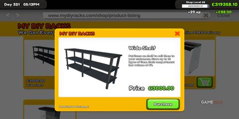 Ordering A Wide Shelf IN TCG Card SHop Simulator